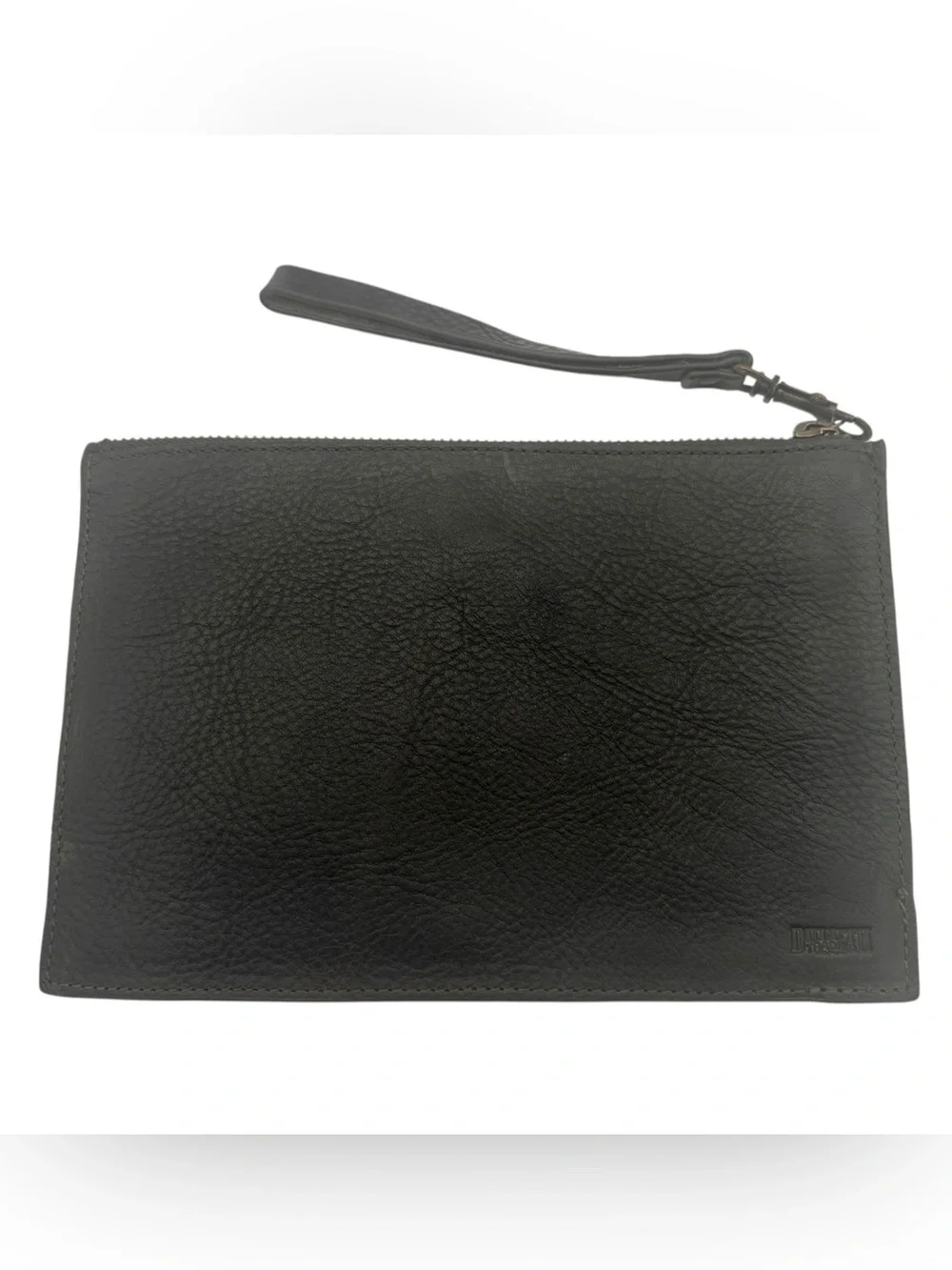 Duluth Trading Company Women's Lifetime Leather Zip Pouch with Wrist Strap Olive